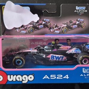 BWT Alpine A524 Pink & Black Die-Cast Race Car - Kids Toy